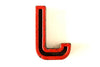 Vintage Industrial Letter "J" Black with Green and Red Paint, 2" tall (c.1940s) - thirdshift