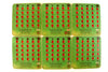 Vintage BINGO Board Cards in Green with See-Thru Red Shutters, PLA-MOR, Set of 6 (1950s) N1 - thirdshift