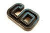 Vintage Industrial Number "6" / "9" Black with Blue Paint, 2" tall (c.1940s) - thirdshift