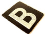 Vintage Alphabet Letter "B" Card with Textured Surface in Black and White (c.1950s) - thirdshift