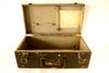 Vintage Black Metal Suitcase with Handle and Heavy Duty Spring Latches (c.1950s) - thirdshift