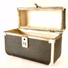 Vintage Black Train Case / Hardsided Purse with Clear Handle (c.1940s) - thirdshift