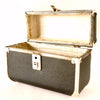 Vintage Black Train Case / Hardsided Purse with Clear Handle (c.1940s) - thirdshift