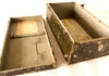 Vintage Black Metal Suitcase with Handle and Heavy Duty Spring Latches (c.1950s) - thirdshift
