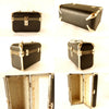 Vintage Black Train Case / Hardsided Purse with Clear Handle (c.1940s) - thirdshift