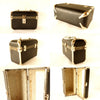 Vintage Black Train Case / Hardsided Purse with Clear Handle (c.1940s) - thirdshift