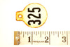 Vintage Metal Cow Tag / Livestock Tag, #325 Double-Sided Numbered Tag (c.1950s) - thirdshift