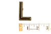 Vintage Industrial Letter "L" Black with Green and Orange Paint, 2" tall (c.1940s) - thirdshift