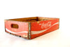 Vintage Coca-Cola Wooden Beverage Crate #77, Coke Crate in Red and White (c.1977) - thirdshift