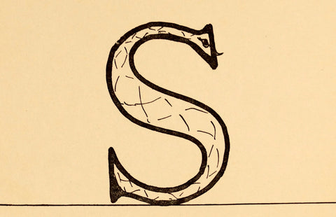 Vintage Letter "S" Flashcard / Phonics Card (c.1941) - thirdshift