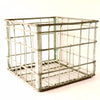 Vintage Metal Dairy Crate / Wire Milk Crate Bottle Basket "HASTINGS CO-OP" (c1974) - thirdshift