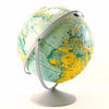 Vintage Nystrom Sculptural Relief World Globe with Metal Stand, 16" diameter (c.1991) - thirdshift