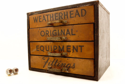 Vintage Weatherhead Original Equipment Fittings Hardware Cabinet (c.1940s) - thirdshift