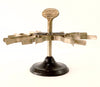 Vintage Metal Rubber Stamp Holder Carousel with 8 Glass Vials (c.1940s) - thirdshift