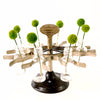 Vintage Metal Rubber Stamp Holder Carousel with 8 Glass Vials (c.1940s) - thirdshift