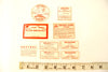 Antique Medicine Apothecary Pharmacy Labels in Red and White, Set of 9 (c.1890s) N2 - thirdshift