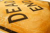 Vintage Metal "Dead End" Sign in Yellow and Black, 30" square (c.1970s) - thirdshift