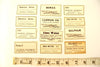 Antique Medicine Apothecary Pharmacy Labels, Black & White, Set of 12 (c.1890s) N3 - thirdshift
