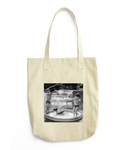 Printed Tote Bag - "Making Memories" - thirdshift
