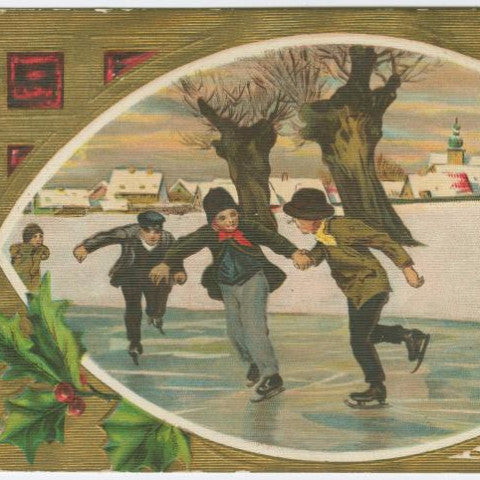 Digital Download "A Joyful Christmas" Christmas Postcard (c.1909) - Instant Download Printable - thirdshift