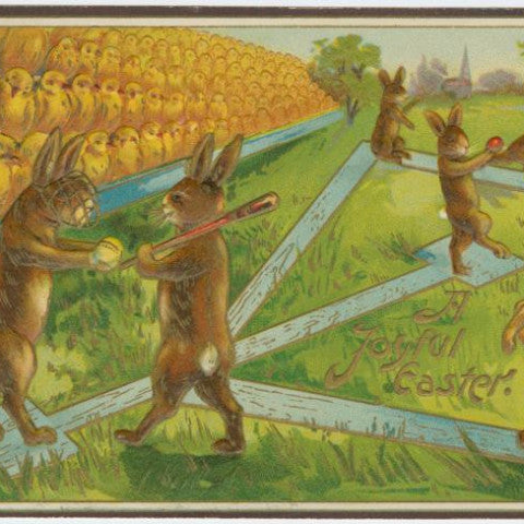 Digital Download "A Joyful Easter" Easter Postcard (c.1912) - Instant Download Printable - thirdshift