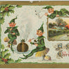 Digital Download "A Merry Christmas" Christmas Elves Postcard (c.1910) - Instant Download Printable - thirdshift