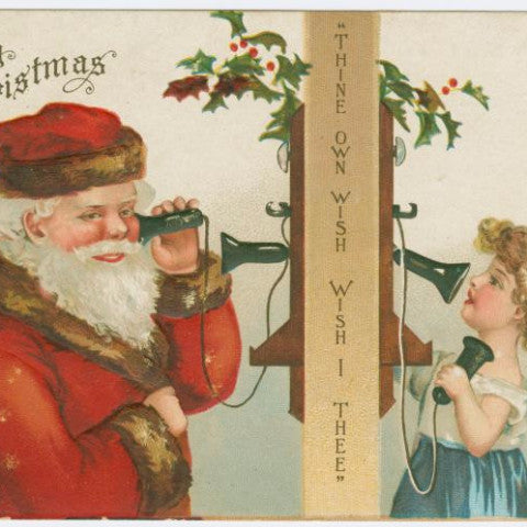 Digital Download "A Merry Christmas" Christmas Postcard (c.1907) - Instant Download Printable - thirdshift