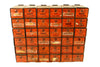 Vintage Dorman Parts Drawer Hardware Bin with 36 Drawers in Rustic Orange (c.1950s) - thirdshift