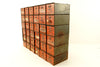 Vintage Dorman Parts Drawer Hardware Bin with 36 Drawers in Rustic Orange (c.1950s) - thirdshift