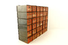 Vintage Dorman Parts Drawer Hardware Bin with 36 Drawers in Rustic Orange (c.1950s) - thirdshift