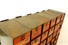 Vintage Dorman Parts Drawer Hardware Bin with 36 Drawers in Rustic Orange (c.1950s) - thirdshift