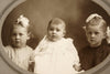 Antique Photograph Cabinet Card of Three Children from Pontiac Illinois (c.1890s) - thirdshift