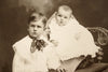 Antique Photograph Cabinet Card of Two Children from Pontiac Illinois (c.1890s) - thirdshift