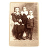 Antique Photograph Cabinet Card of Three Children - Mary Frank Harry Custard (c.1890s) - thirdshift