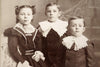 Antique Photograph Cabinet Card of Three Children - Mary Frank Harry Custard (c.1890s) - thirdshift