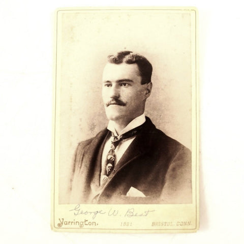Antique Photograph Cabinet Card of George W. Best from Connecticut (c.1891) - thirdshift