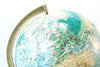 Vintage Rand McNally World Globe with Bright Blue Oceans, 12" diameter (c.1980s) - thirdshift