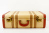 Vintage Striped Tweed Suitcase Set by Travel Joy (c.1940s) - thirdshift