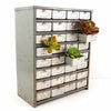 Vintage Metal Parts Drawer Hardware Bin with 32 Drawers in Silver (c.1950s) - thirdshift