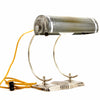 Vintage Art Deco Desk Lamp in Silver Metal (c.1930s) - thirdshift