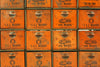 Vintage Dorman Parts Drawer Hardware Bin with 16 Drawers, Rustic Orange N2 (c.1950s) - thirdshift