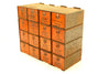 Vintage Dorman Parts Drawer Hardware Bin with 16 Drawers, Rustic Orange N2 (c.1950s) - thirdshift