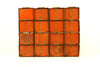 Vintage Dorman Parts Drawer Hardware Bin with 16 Drawers, Rustic Orange N2 (c.1950s) - thirdshift