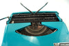 Vintage Smith Corona Karmann Ghia Super G Portable Typewriter (c.1970s) Turquoise - thirdshift