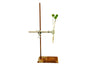 Vintage Industrial Cast Iron Lab Stand with Clamps & Test Tube (c.1950s) N2 - thirdshift