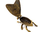 Vintage Brass Fly Ashtray / Trinket Box with Flat Pivoting Wings (c.1950s) - thirdshift