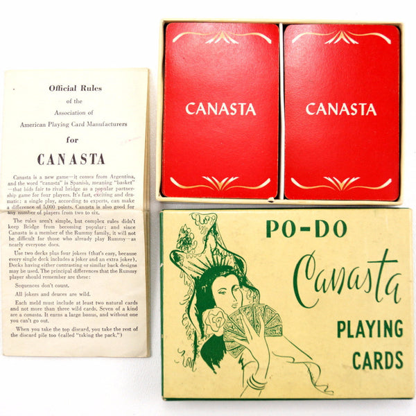Vintage Po-Do Canasta Playing Cards Game (c.1950s) – ThirdShiftVintage.com