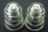 Vintage Glass Insulator, Armstrong in Clear, Set of 2 (c.1940s) - thirdshift