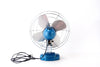Vintage Oscillating Open Cage Desk Fan by Coronado in Metallic Blue (c.1950s) - thirdshift