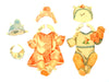 Vintage Paper Baby Doll "Sue" with Clothing, 34 pieces (c.1940s) - thirdshift